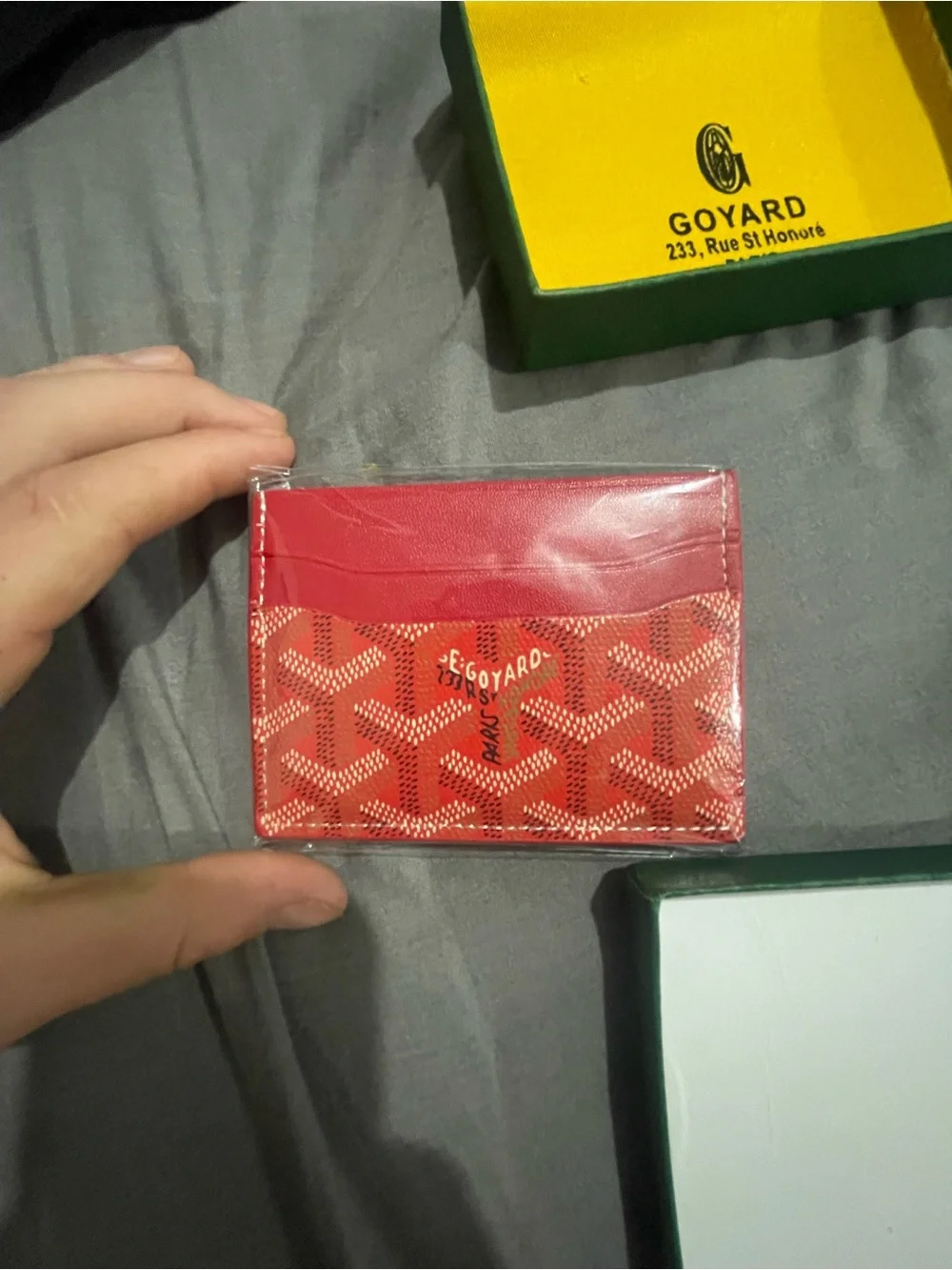 Goyard Red Patterned wallet